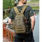 Sac de Pêche Multifonction – Sac à Dos Imperméable Tactique pour Randonnée, Cyclisme et Voyage