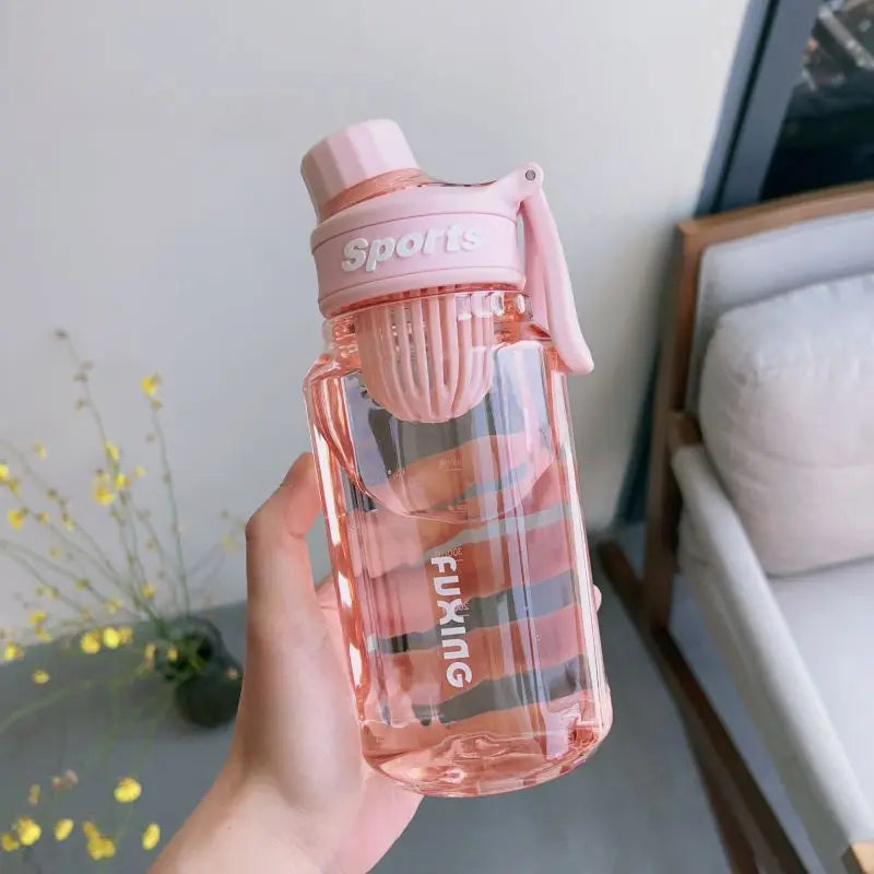Gourde de Sport Fashion avec Graduation – Grande Capacité, Étanche, Plastique Transparent – 750ml / 1L