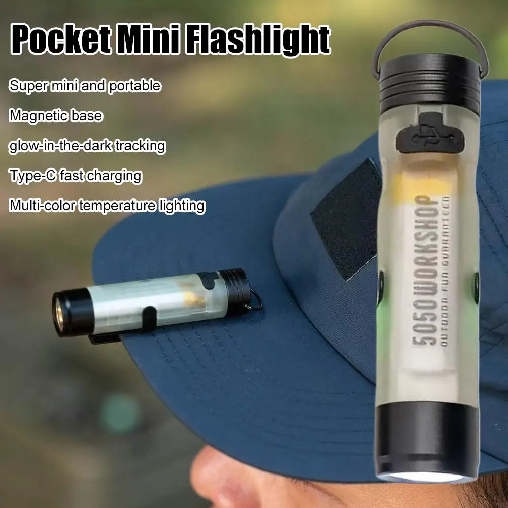 Lampe de Poche LED Compacte 2026 – 5 Modes, Clip Portable, Longue Autonomie, Étanche