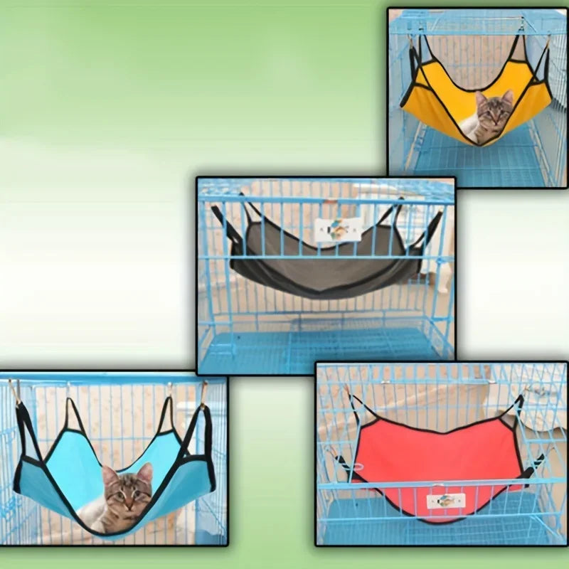 Hamac pour Chat Anti-Humidité – Lit Suspendu Toutes Saisons, Crochets Faciles à Installer, Pour Petits Animaux
