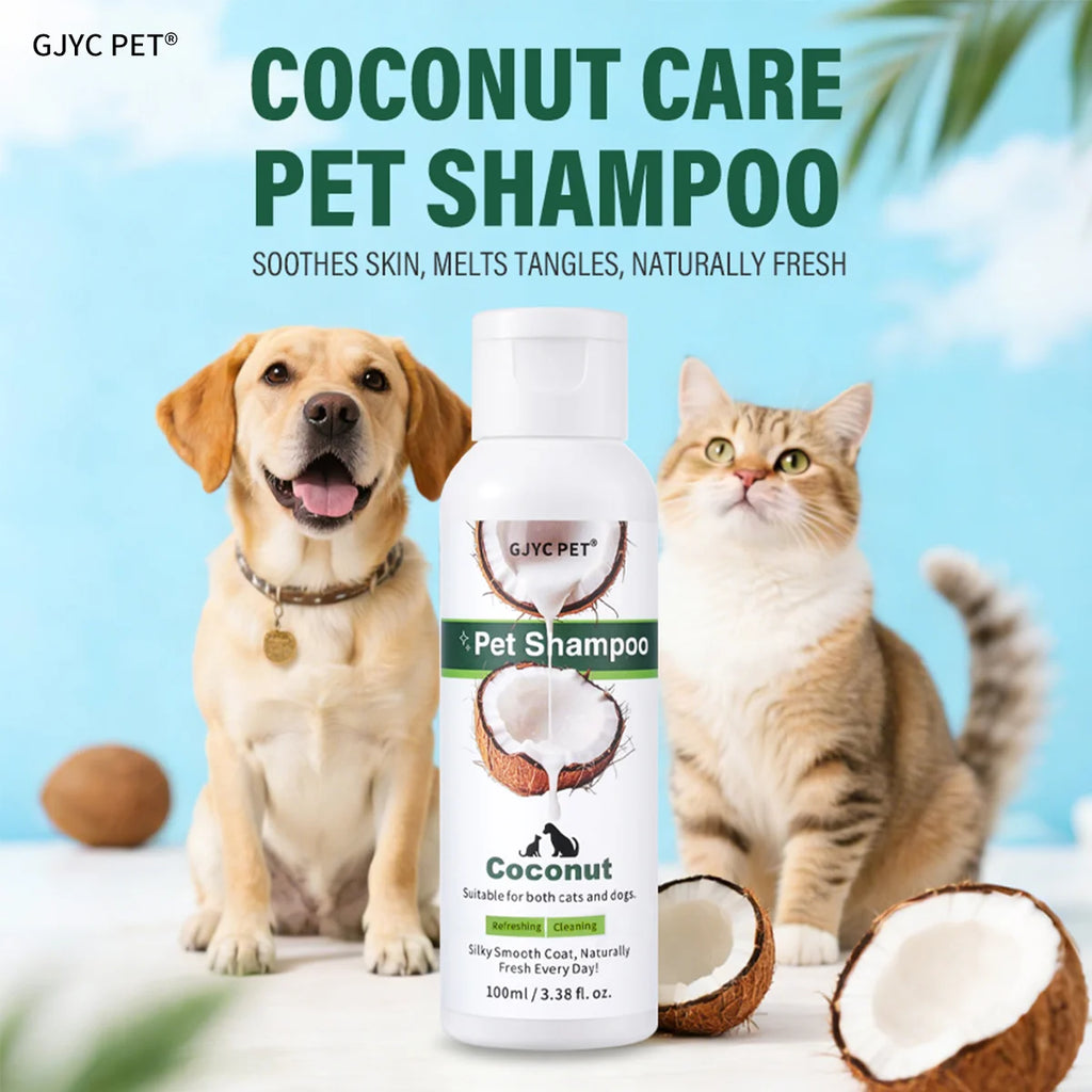 Shampooing à la Noix de Coco pour Animaux – Nettoyage Profond, Déodorant, Doux & Sûr pour Chiens et Chats
