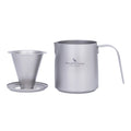 Set Café Filtre en Titane  Mug avec Dripper Détachable  Cafetière Portable pour Camping & Outdoor