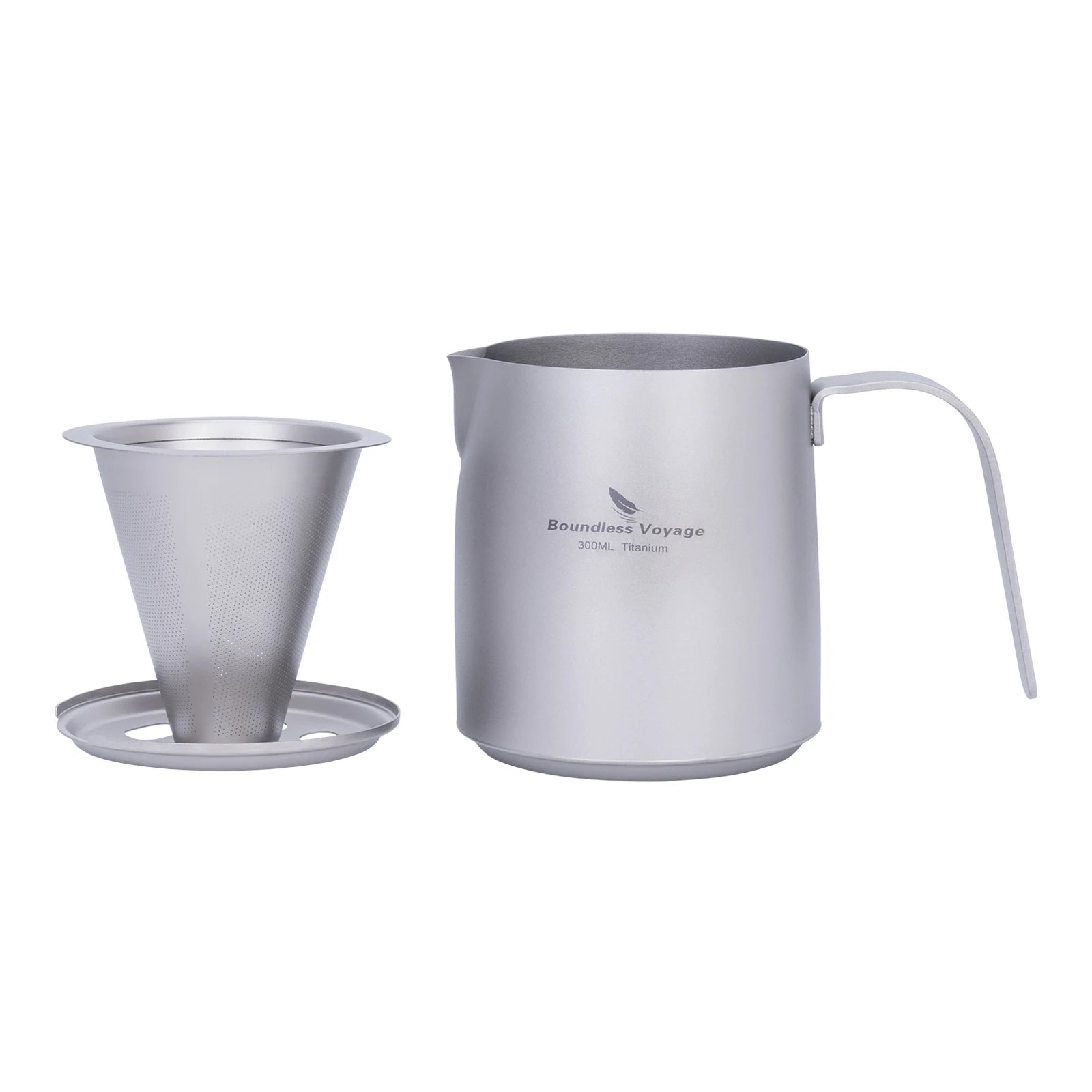 Set Café Filtre en Titane  Mug avec Dripper Détachable  Cafetière Portable pour Camping & Outdoor