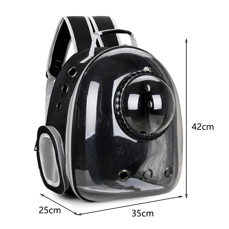 Sac de Transport Chat et Chien – Sac à Dos Capsule Spatiale Transparent Respirant, Portable pour Voyage et Promenade