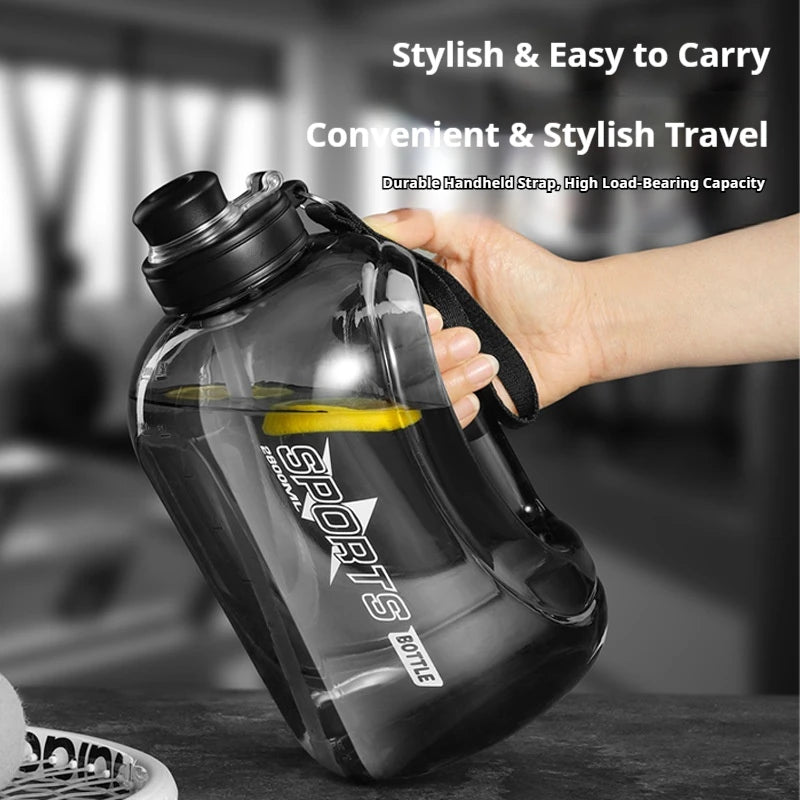 Gourde Sport Grande Capacité 1,8L / 2,8L avec Paille – Portable, Robuste – Idéale Gym, Plein Air