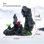 Décoration Aquarium en Résine – Rocaille, Montagne, Grotte, Arbre – Ornement Naturel pour Bac à Poissons