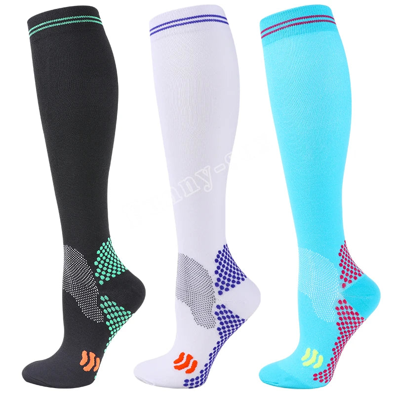 chaussettes de Compression hommes femmes chaussettes pour courir, cyclisme, Football