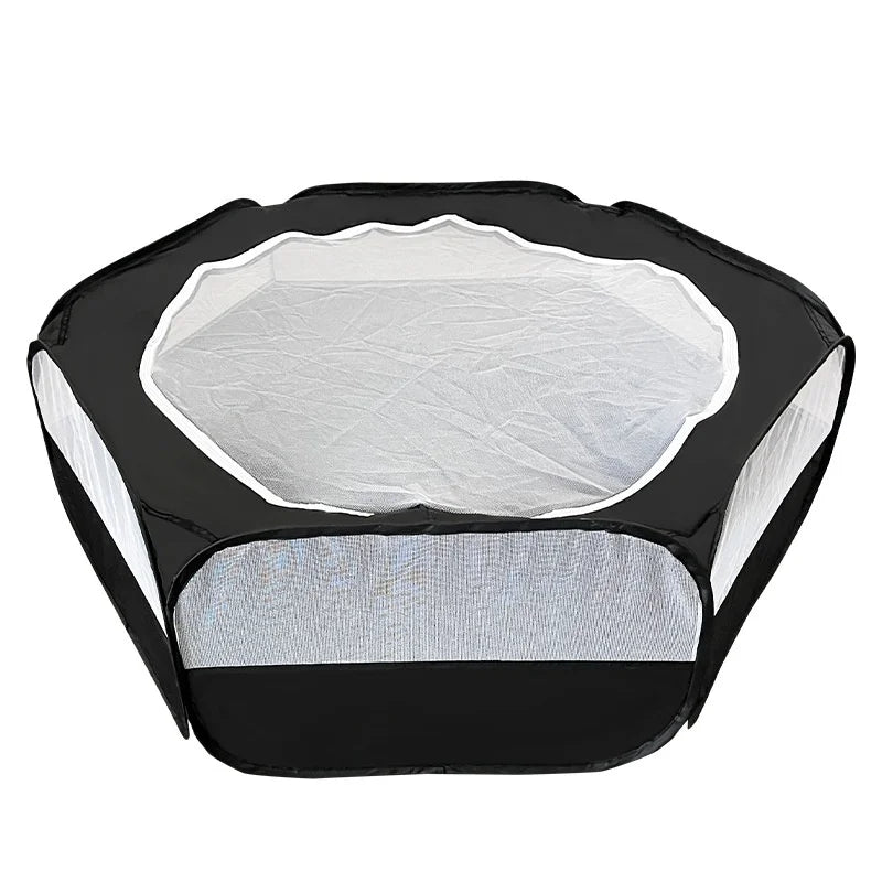 Cage Portable Transparente pour Petits Animaux – Tente Pliable pour Chien, Hamster, Lapin et Cochon d'Inde
