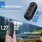 Mini Caméra d'Action 4K Pocket Magnétique – WiFi Sans Fil, Étanche, Enregistreur Corporel POV pour Casque et Vélo