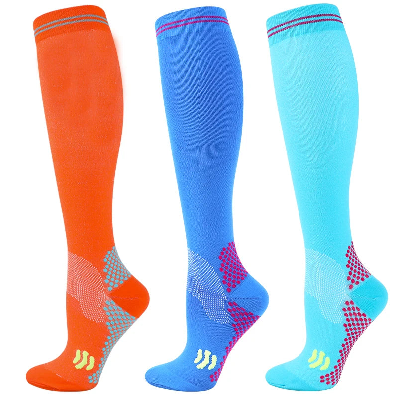 chaussettes de Compression hommes femmes chaussettes pour courir, cyclisme, Football