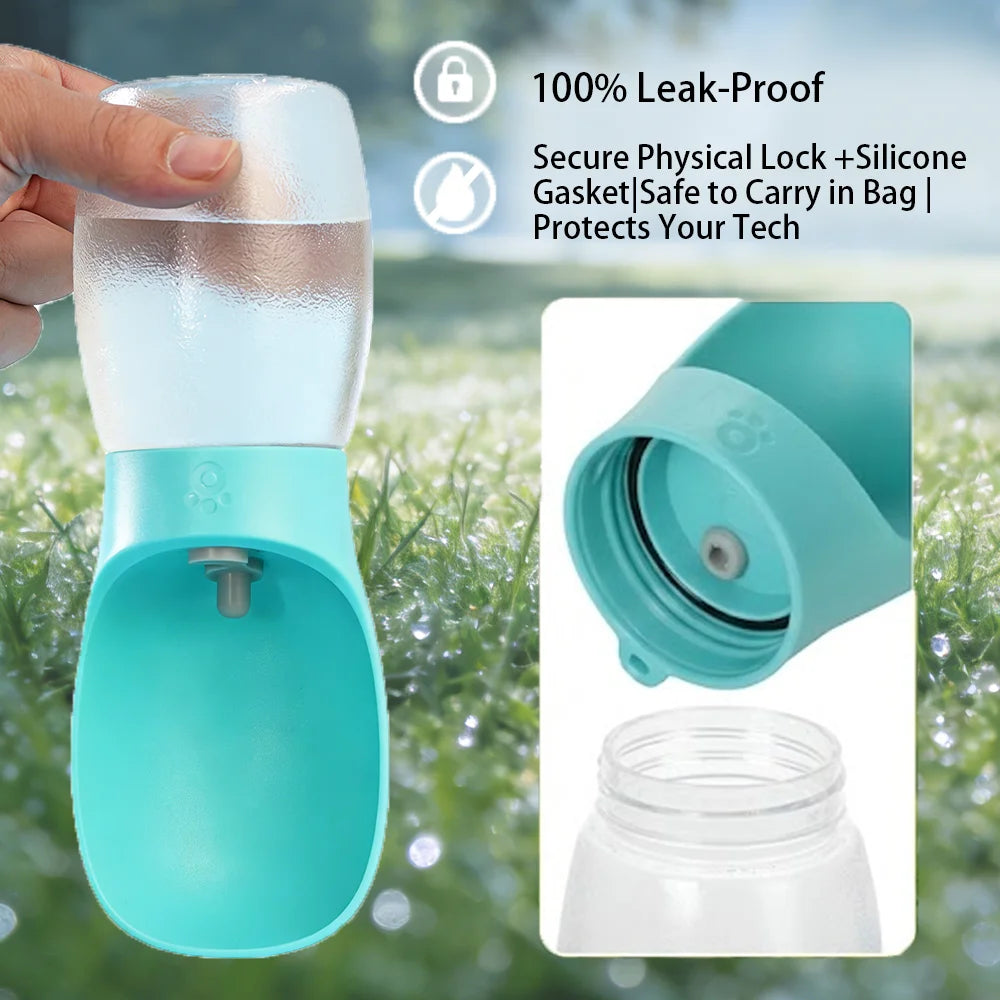 Gourde Portable pour Chien et Chat – Bol de Voyage Anti-Fuite 300 ml pour Petits et Grands Chiens, Distributeur d'Eau Outdoor