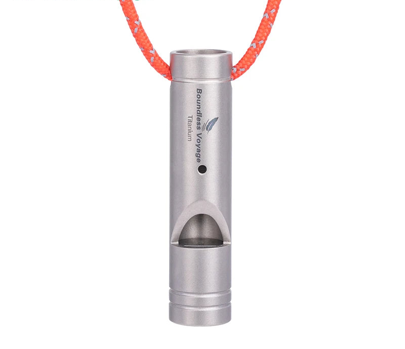 Sifflet en Titane – Survie & Urgence avec Cordon, Sport & Randonnée