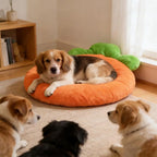 Coussin Lavable pour Chat et Chien – Tapis Doux en Forme de Carotte pour Petits Animaux