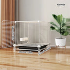 Cage à Oiseaux Barreaux Renforcés & Épais – Grande Volumé Style Villa pour Perroquets, Calopsites, Inseparábles, Mainates & Pinsons