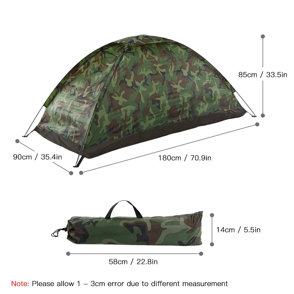 Tente Dôme de Voyage Montage Facile, Imperméable, Légère & Portable  1-2 Personnes