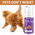 Shampoing Sec Mousse pour Chiens & Chats – Sans Rinçage, Déodorant & Nettoyant pour Chiot & Chaton