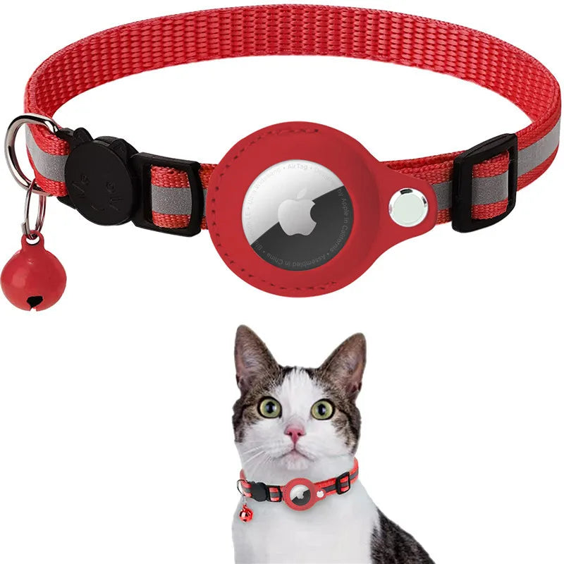 Collier Porte-AirTag pour Chat – Réfléchissant et Ajustable