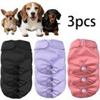 3 Couches Lavables pour Chienne – Élastiques, Respirantes, Réutilisables – Petites et Moyennes Races