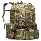 Sac à Dos Tactique 55L Molle – Nylon Haute Capacité pour Camping, Randonnée, Chasse et Voyage