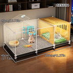 Cage pour Lapin à Usage Domestique – Grande Cage Intérieure avec Bac de Nettoyage pour Cochons d'Inde