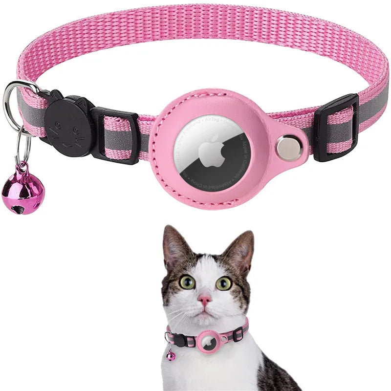 Collier Porte-AirTag pour Chat – Réfléchissant et Ajustable