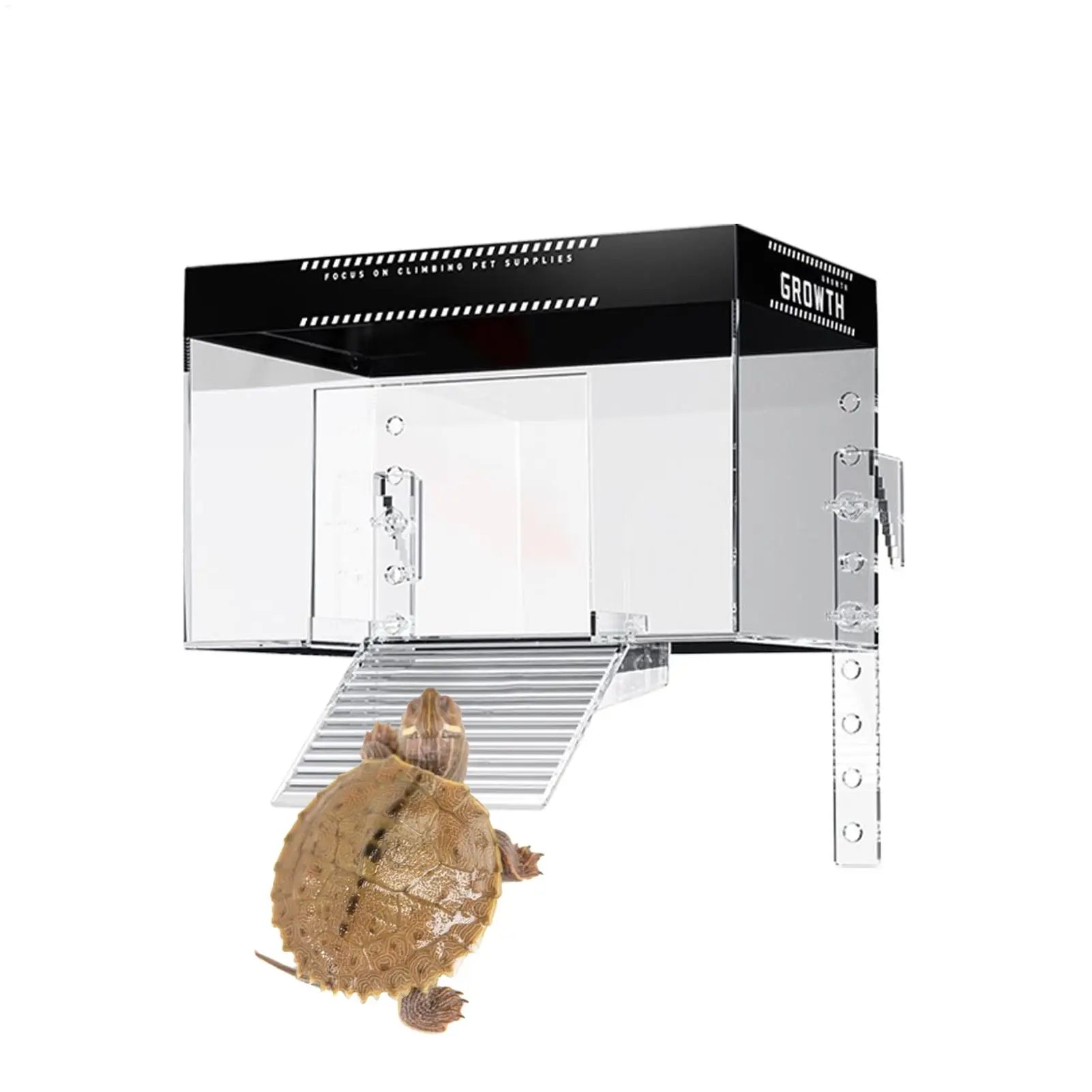 Zone de Bain de Soleil pour Tortue avec Rampe – Plateforme sur Aquarium, Repos Reptile, Habitat Tortue