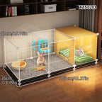 Cage pour Lapin à Usage Domestique – Grande Cage Intérieure avec Bac de Nettoyage pour Cochons d'Inde
