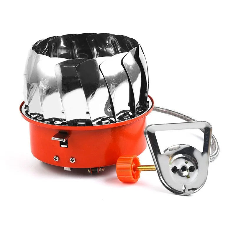Réchaud à Gaz Camping – Brûleur Portable Ultraléger Coupe-Vent 2800W pour Randonnée et Cuisine en Plein Air