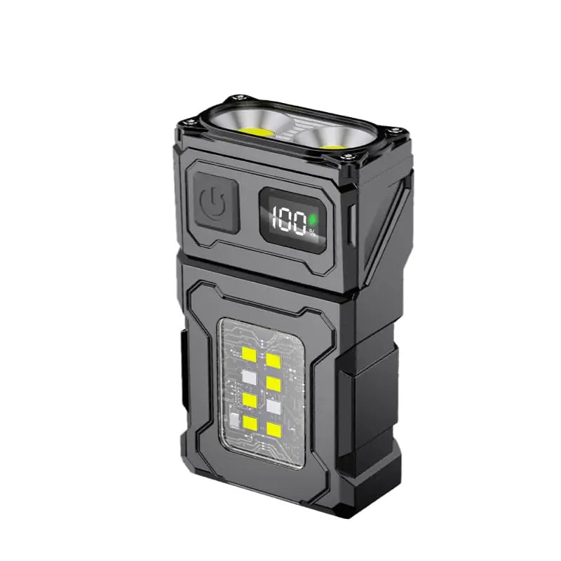 Lampe de Poche COB LED Rechargeable 8 Modes – Rotation 180°, Mini EDC Imperméable IPX45, Idéale Réparation Auto et Urgences