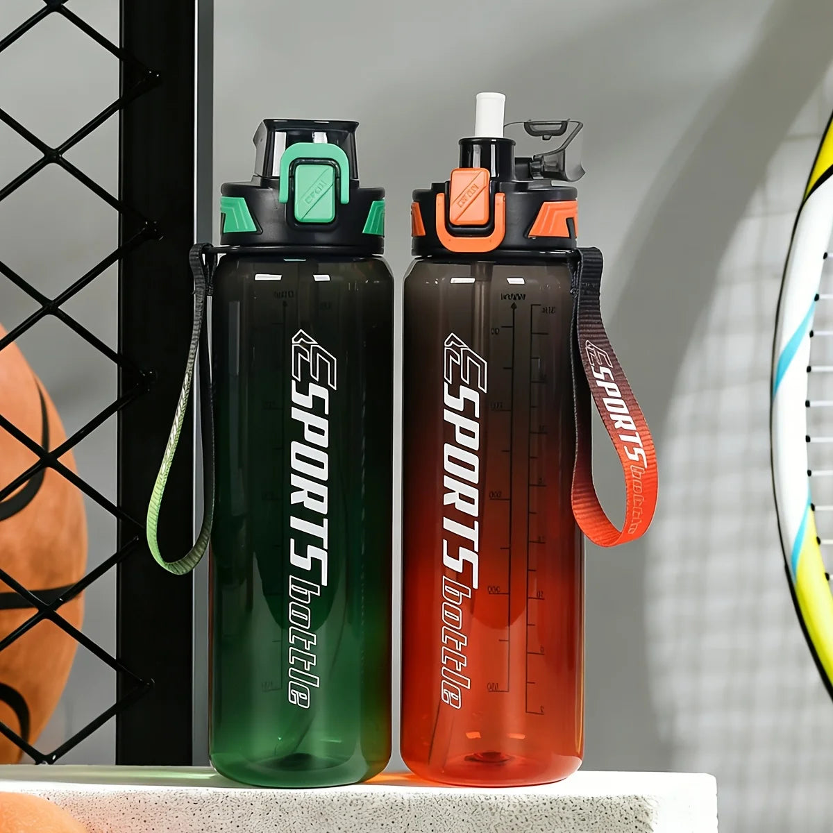 Gourde de Sport 1L avec Paille – Plein Air, Fitness