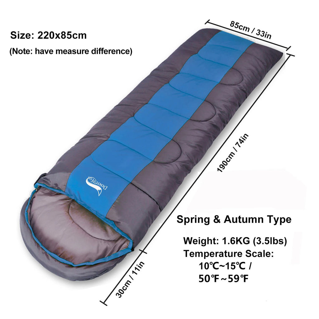Sac de Couchage Chaud 4 Saisons – Adultes & Enfants, Camping, Randonnée, Voyage avec Sac de Compression