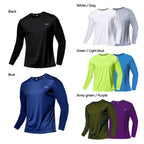 T-shirt de sport à manches longues en soie glacée pour homme