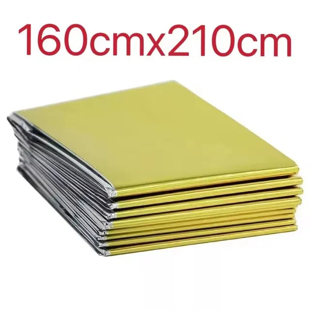 Kit de Survie d’Urgence 2 Personnes – Tente Mylar, Sac de Couchage, Couverture Thermique SOS Réutilisable