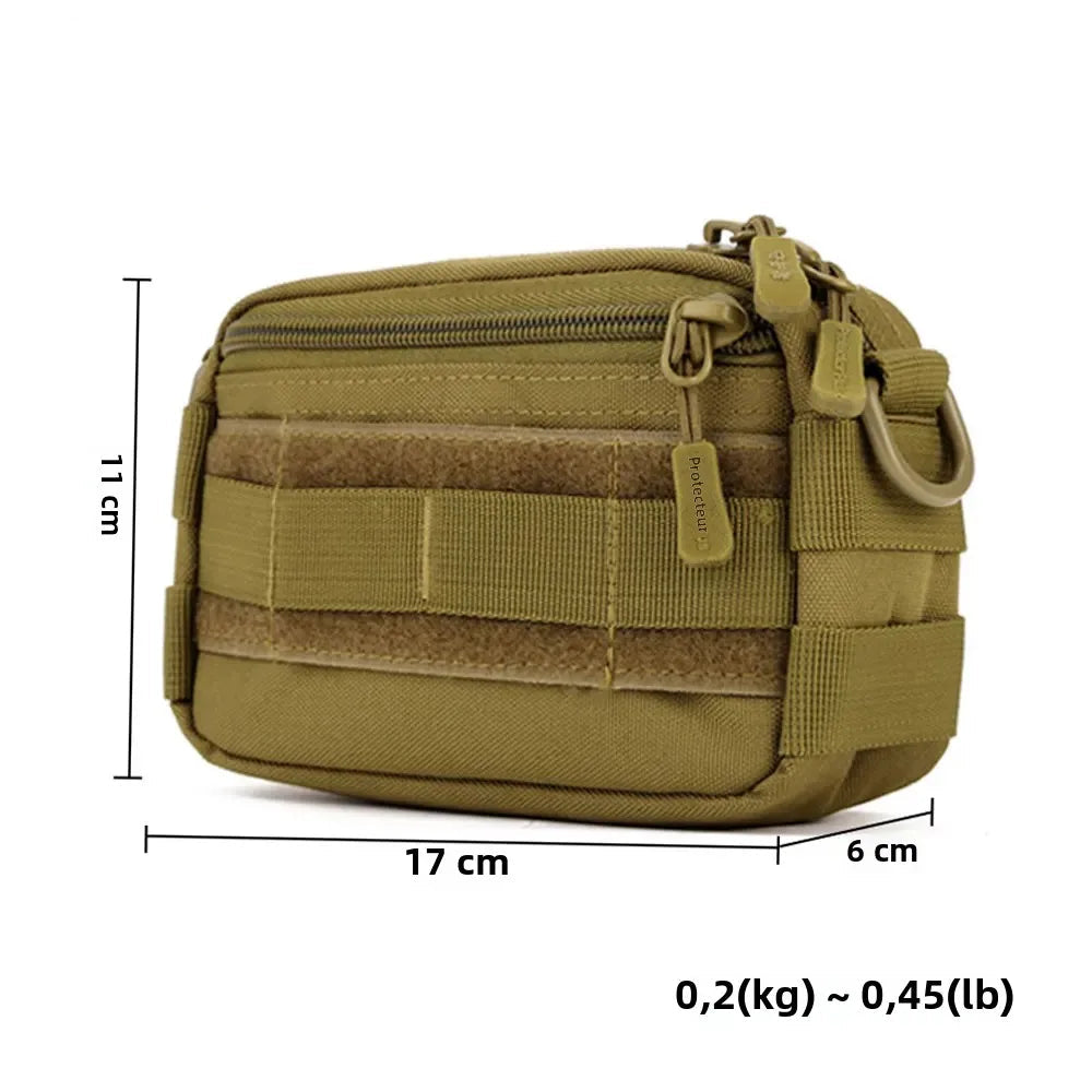Pochette Tactique MOLLE – Sacoche Messenger et Ceinture pour Randonnée et Trekking