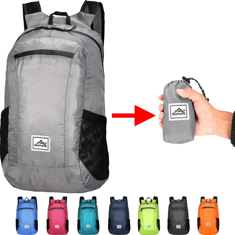 Sac à Dos Pliable 20L Ultra-Léger – Daypack Portable pour Randonnée, Escalade, Cyclisme et Voyage