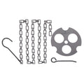 Chaîne de Suspension en Titane avec Crochets et Anneau Fixe – Pour Pot, Tasse, Grill & Mangeoire