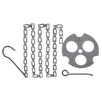 Chaîne de Suspension en Titane avec Crochets et Anneau Fixe – Pour Pot, Tasse, Grill & Mangeoire