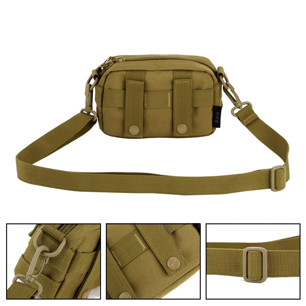 Pochette Tactique MOLLE – Sacoche Messenger et Ceinture pour Randonnée et Trekking