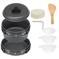 Kit de Cuisine Camping – Batterie de Cuisine Aluminium Anodisé, Casserole et Poêle pour 1-3 Personnes