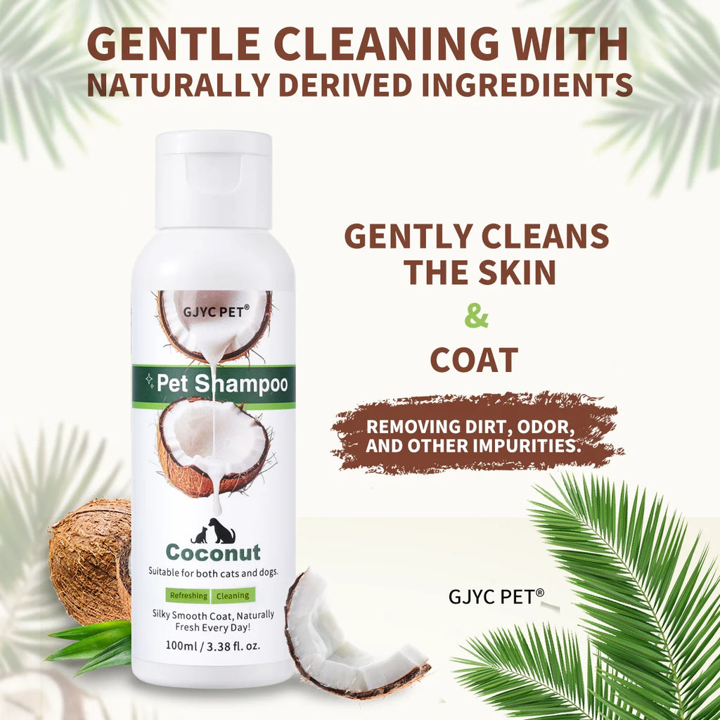 Shampooing à la Noix de Coco pour Animaux – Nettoyage Profond, Déodorant, Doux & Sûr pour Chiens et Chats