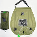 Sac de Douche Solaire 20L – Grande Capacité, Pliable et Portable pour Camping, Randonnée et Voyage avec Pomme de Douche