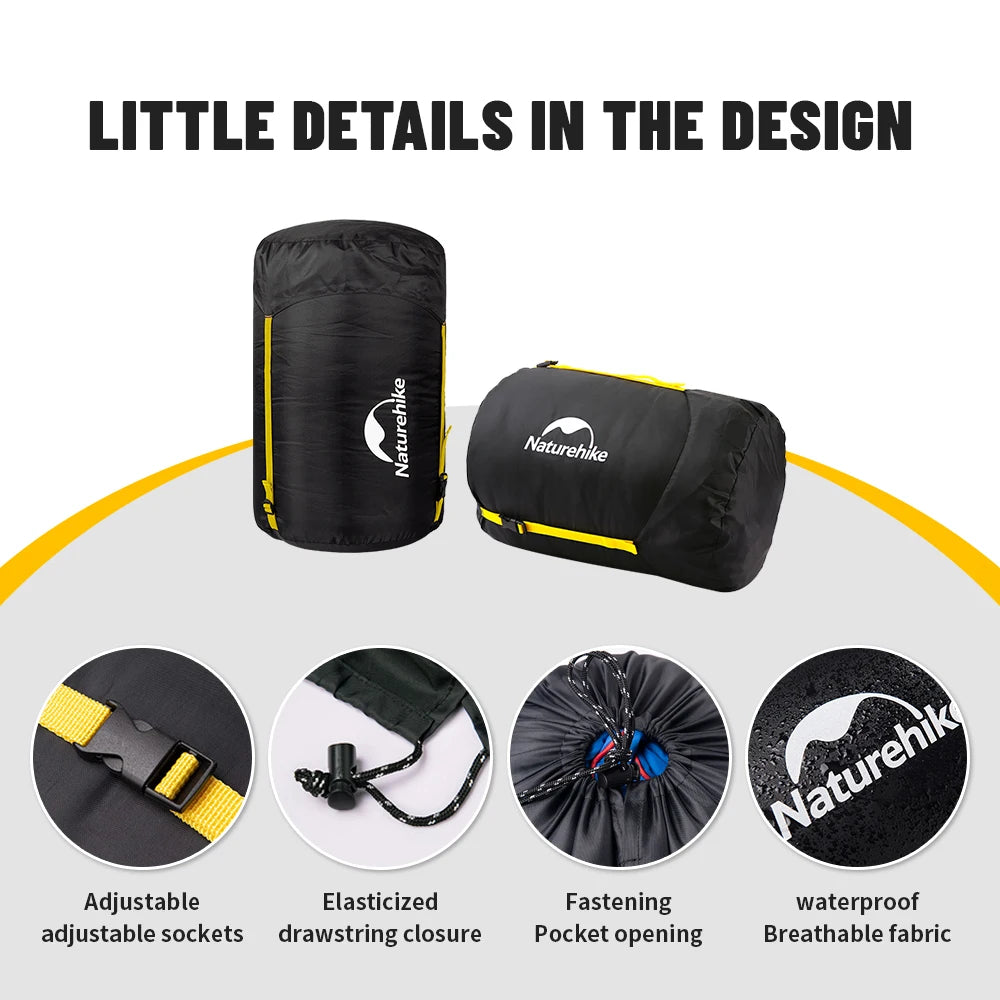 Naturehike Sac de Compression 300D Ultra-léger Imperméable – Housse de Rangement Multifonction pour Sac de Couchage