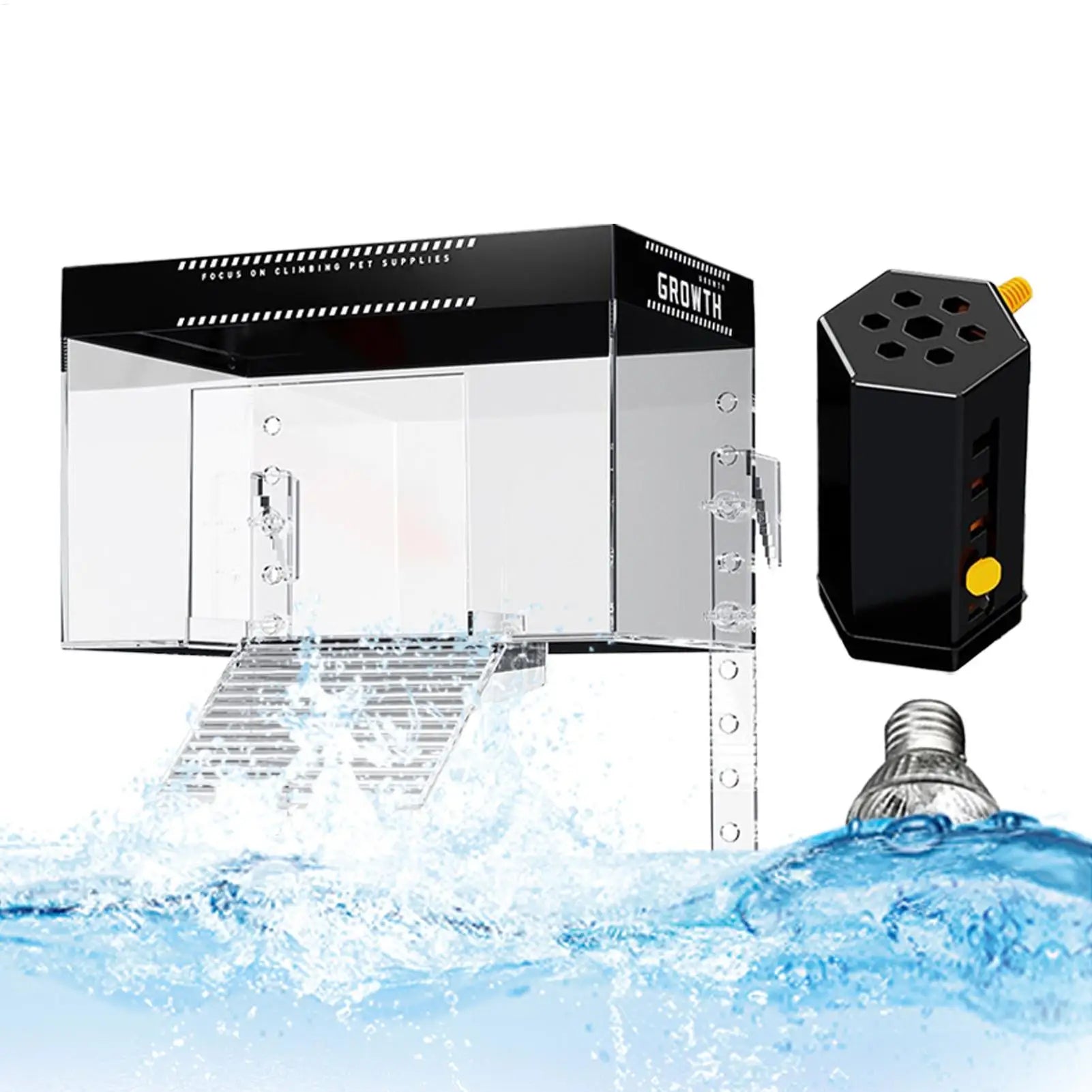 Zone de Bain de Soleil pour Tortue avec Rampe – Plateforme sur Aquarium, Repos Reptile, Habitat Tortue