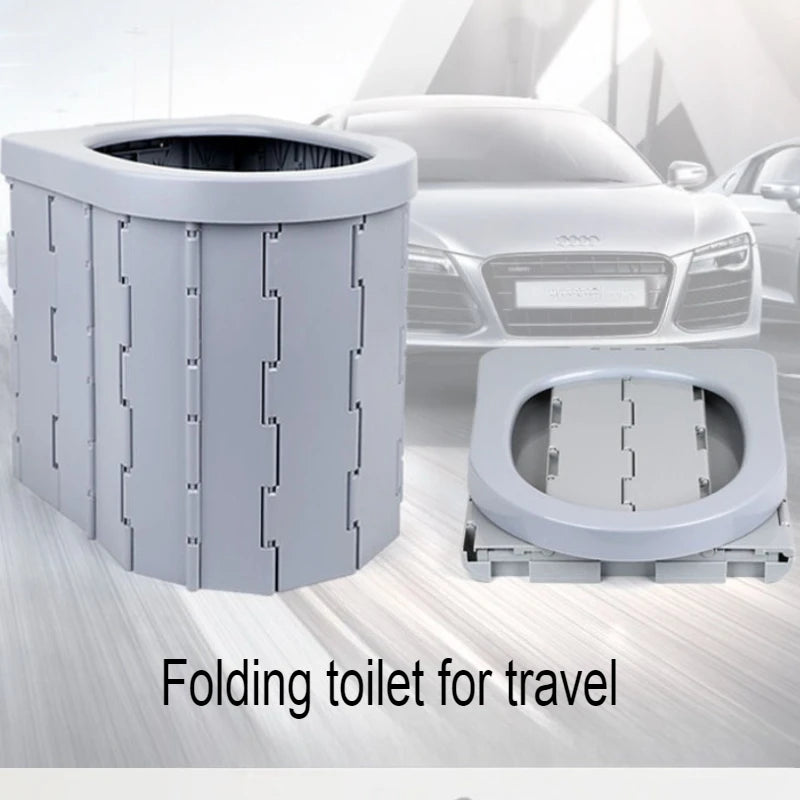 Toilette Portable de Voyage – Seau Pliable pour Voiture et Urgences Outdoor