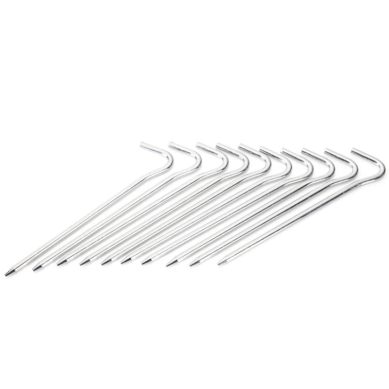 Piquets de Tente – Lot de 6 Sardines 18 cm en Alliage d'Aluminium pour Tente, Auvent, Cordes de Haubanage