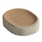 Griffoir Ovale pour Chat en Sisal – Lit Grattoir Multifonction, Tapis de Repos pour Chats d'Intérieur
