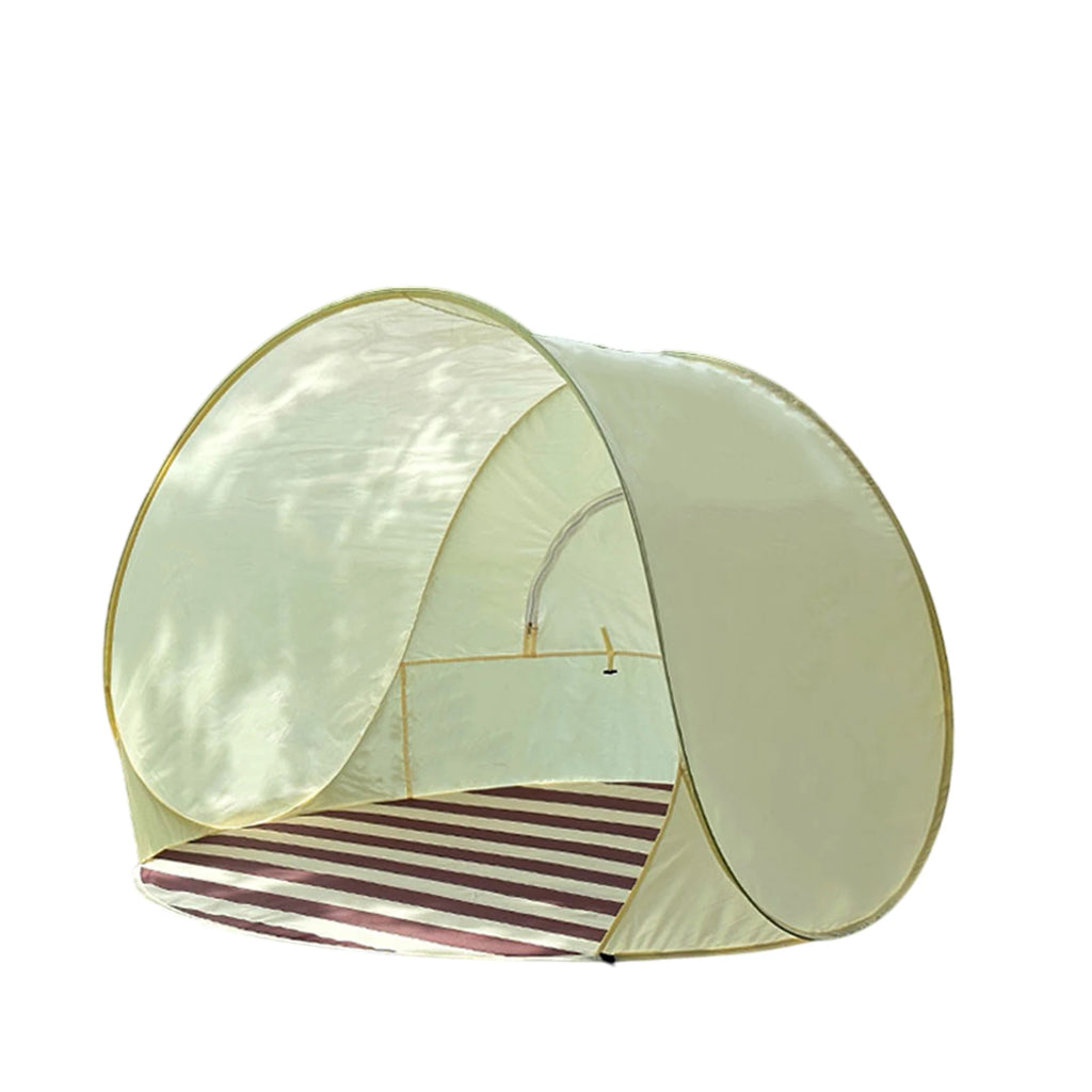 Tente de Plage Pop-Up Portable – Ouverture Instantanée, Grand Espace, Pare-Soleil Camping & Jardin
