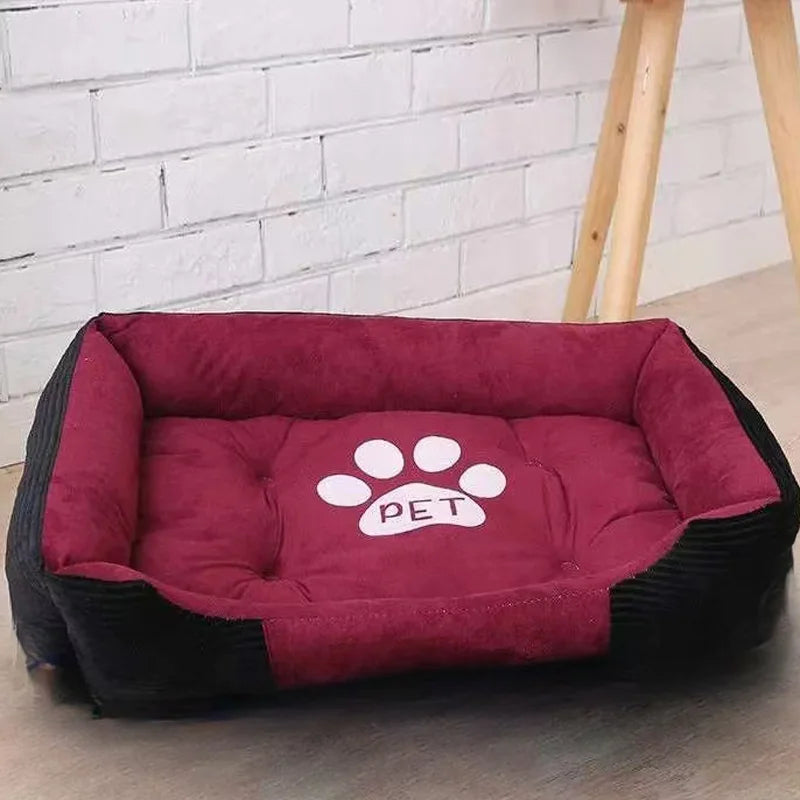 Panier Chien Respirant en Coton Doux, Nid pour Chat, Lit Chaud pour Petits et Moyens Chiens