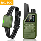 ROJECO Collier de Dressage Électrique pour Chien – IPX7 Étanche, Télécommande 300m, Rechargeable, Anti-Aboiement