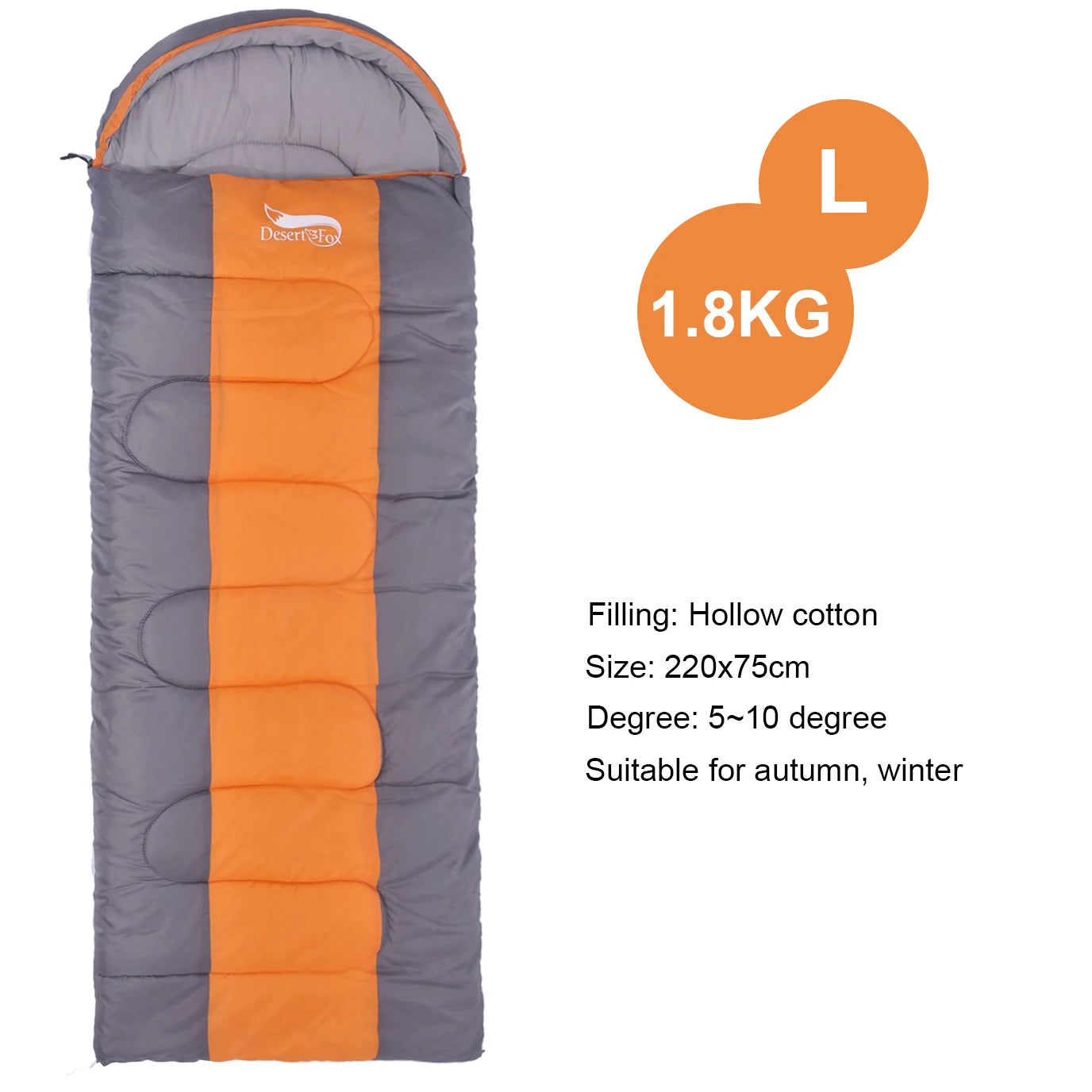 Sac de Couchage Léger 4 Saisons – Coton Chaud – Camping, Randonnée, Voyage – Bleu, Vert, Orange